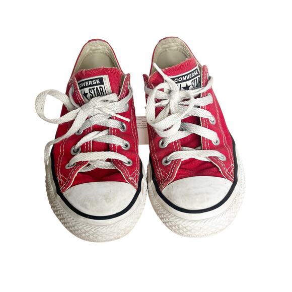 CONVERSE Converse Chuck Taylor All Star Low Top Sneakers Shoes Red Kids US 13 - Picture 12 of 13